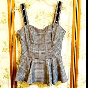 Tartan Plaid Peplum Top
